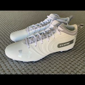Under Armour White Football Cleats (Size 11.5)
